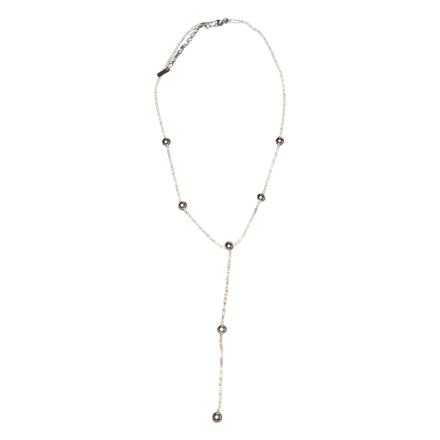 Collar Corbata - Plateado