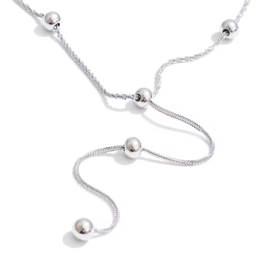 Collar Corbata - Plateado