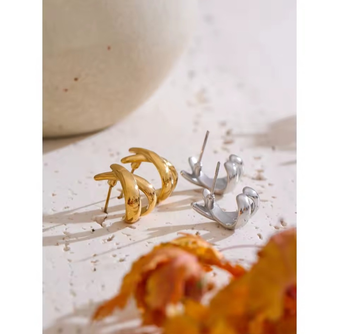 Pendientes Cruces - Dorados