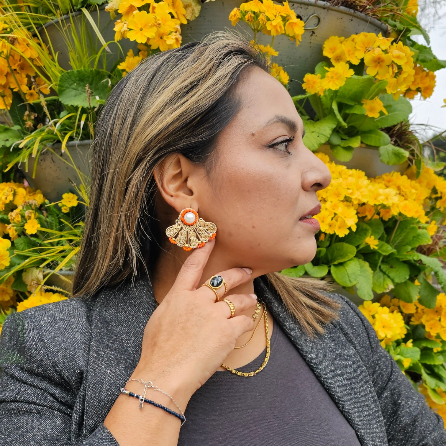 Pendientes Abanico