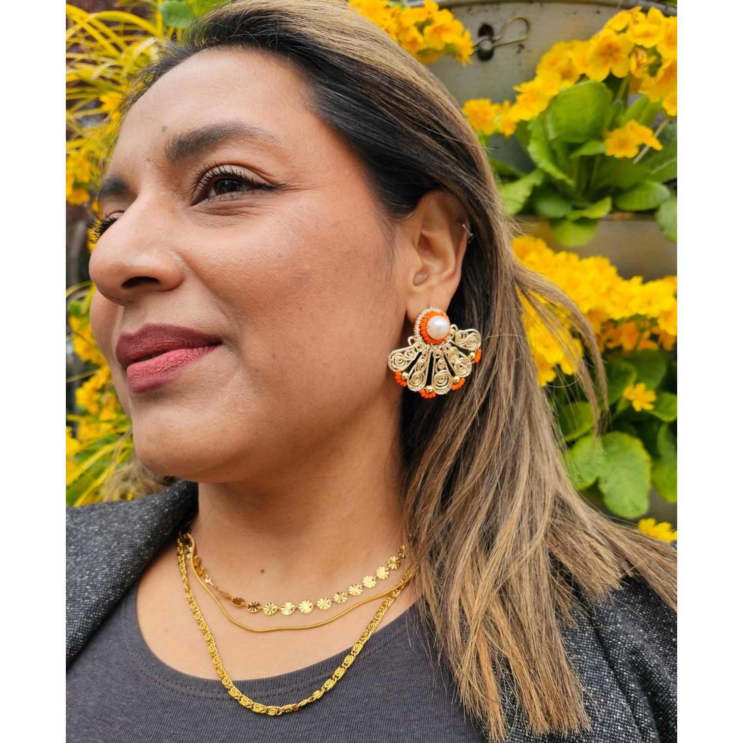 Pendientes Abanico