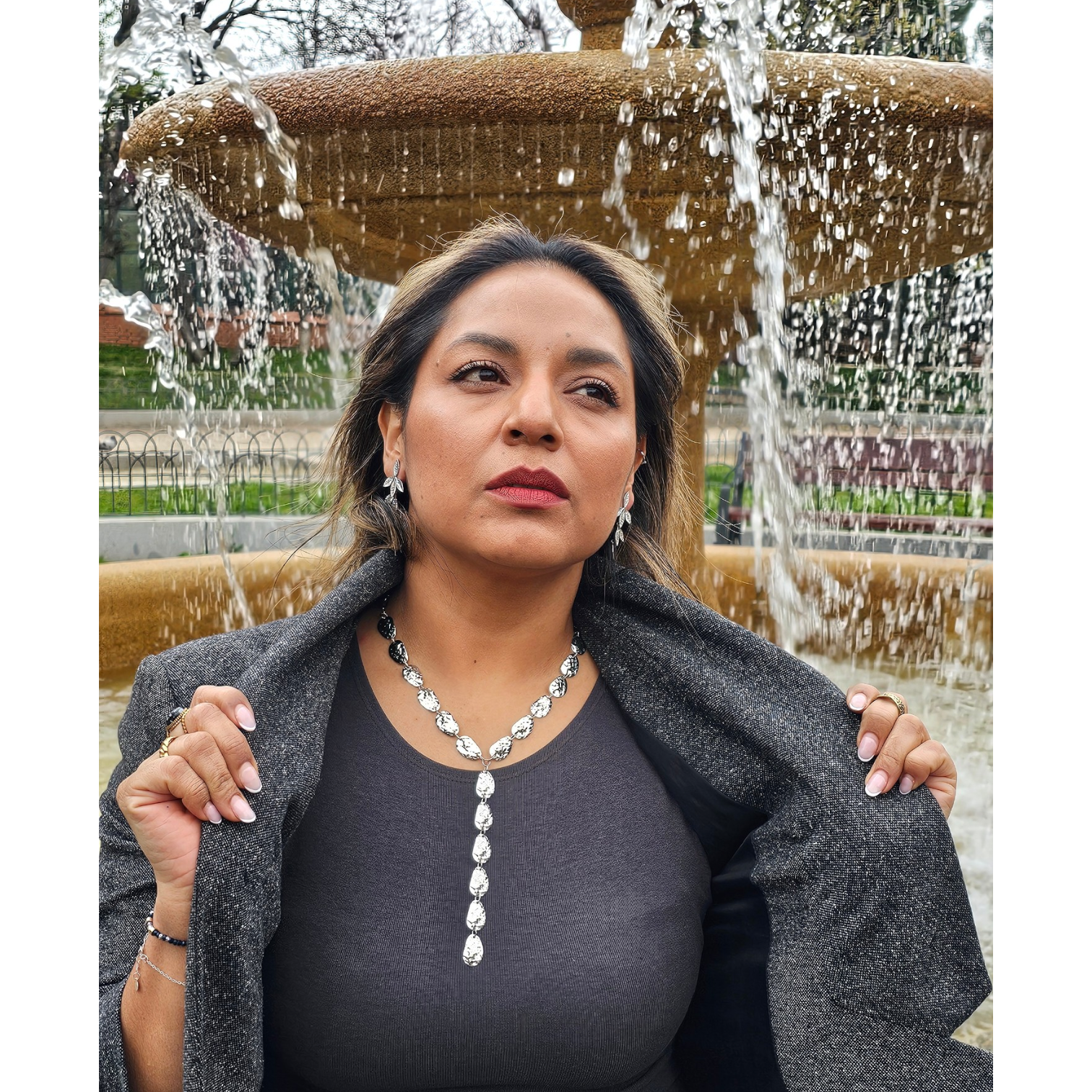 Collar Cascada - Plateado