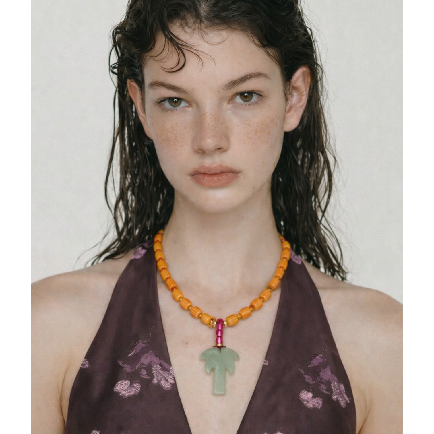 Collar Palmera - Naranja