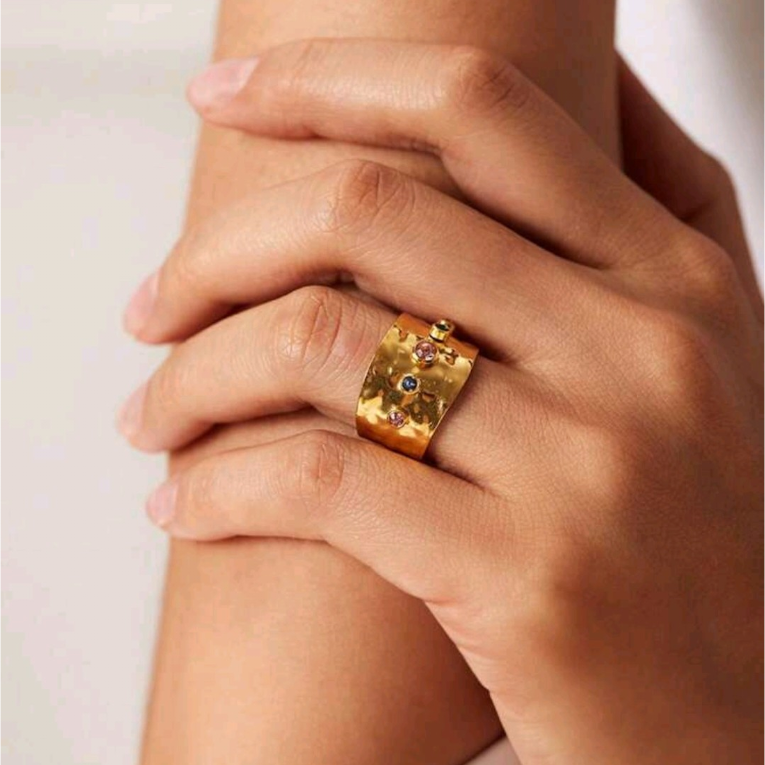 Anillo Arcoiris - Dorado