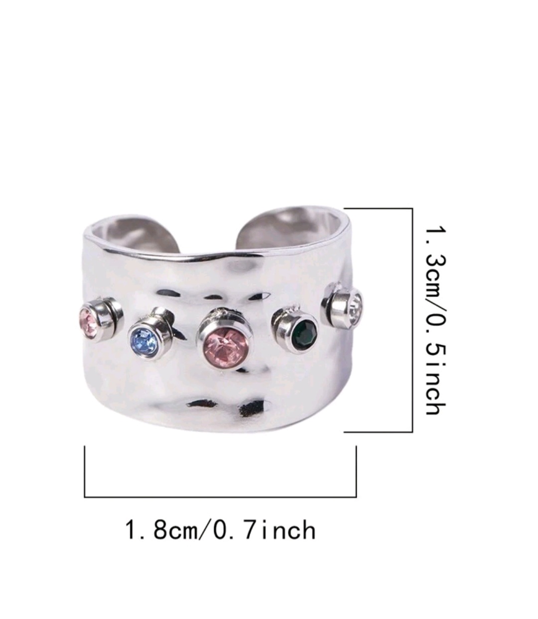 Anillo Arcoiris - Plateado