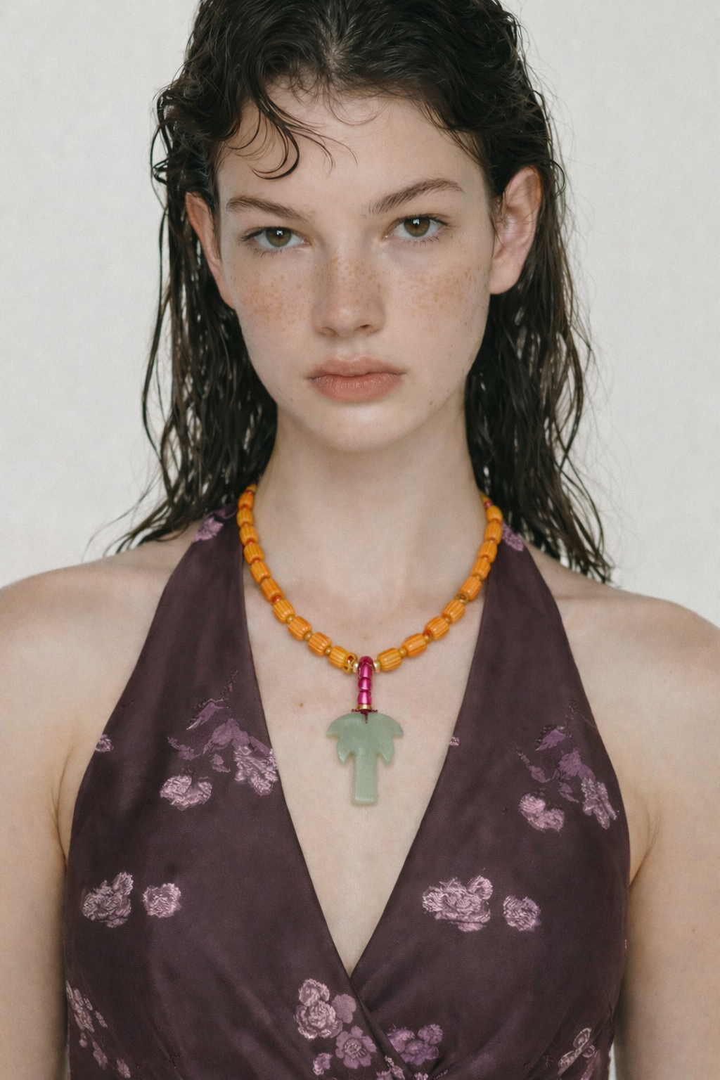 Collar Palmera - Naranja