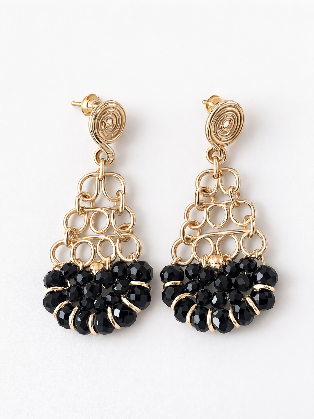 Pendientes Chilena - Negros