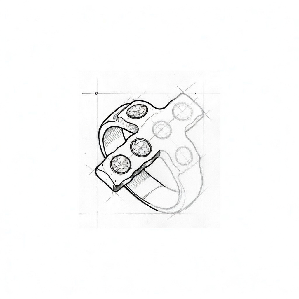 Anillo Cruz - Transparente