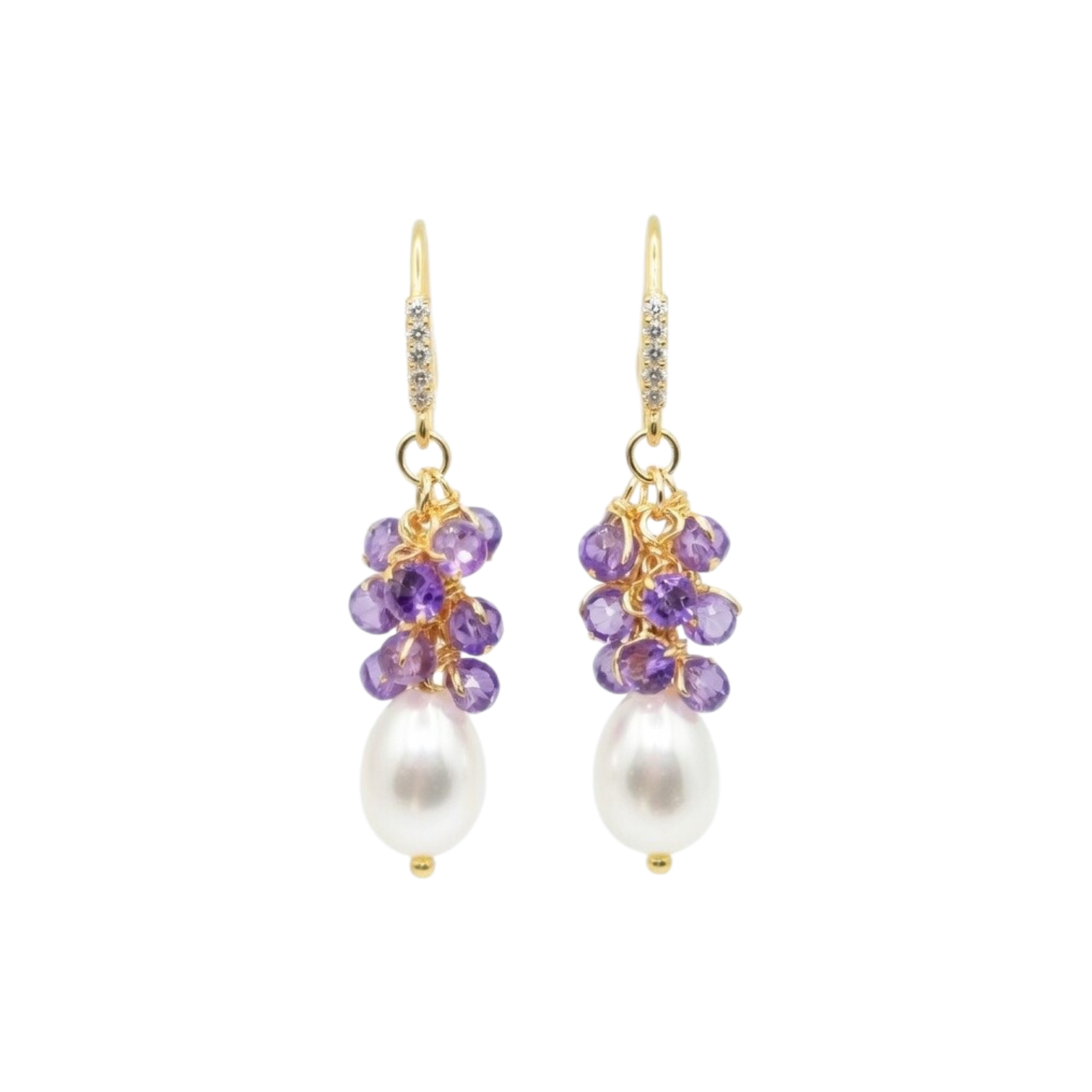 Pendientes Cornisa - Violetas