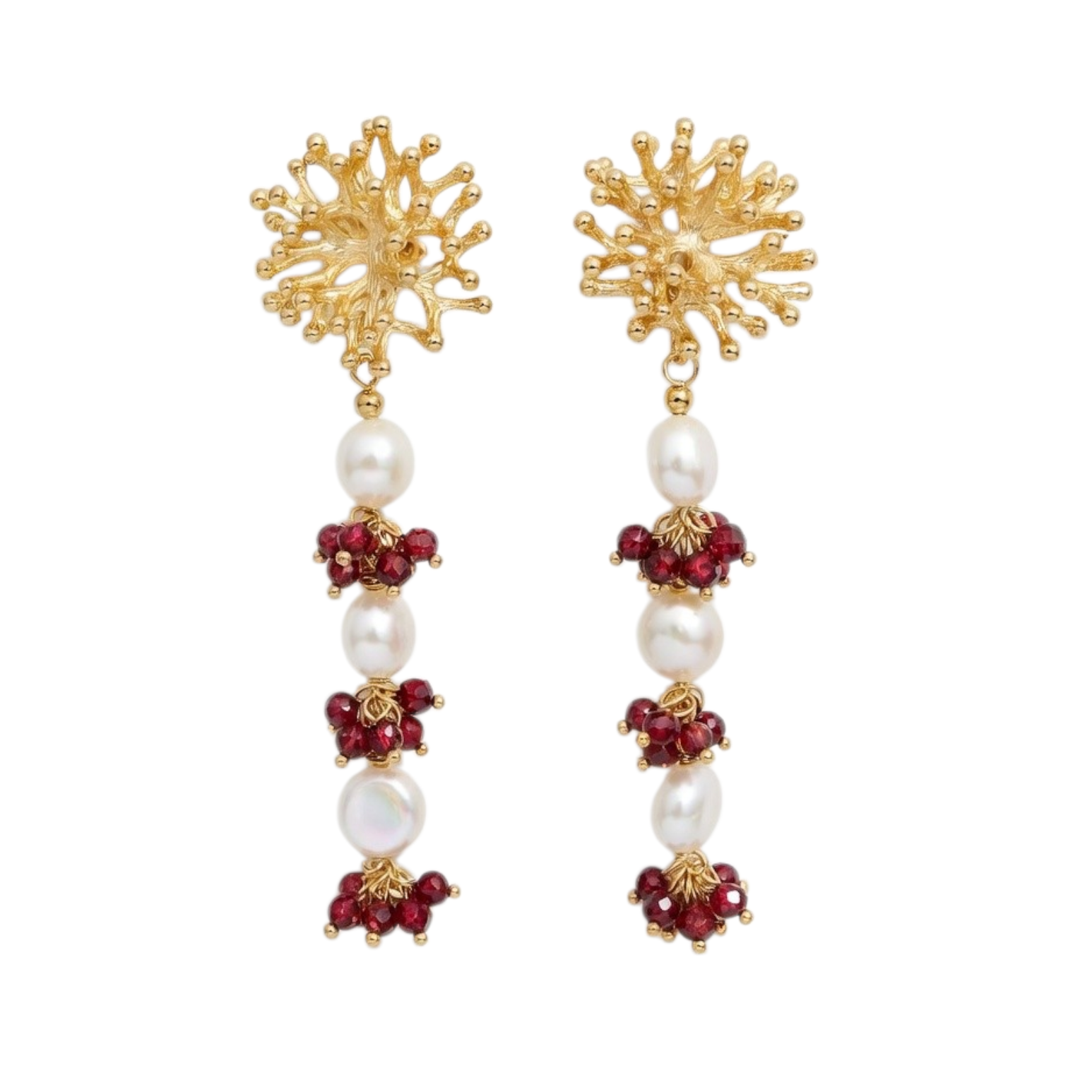 Pendientes Nazarena - Burdeos