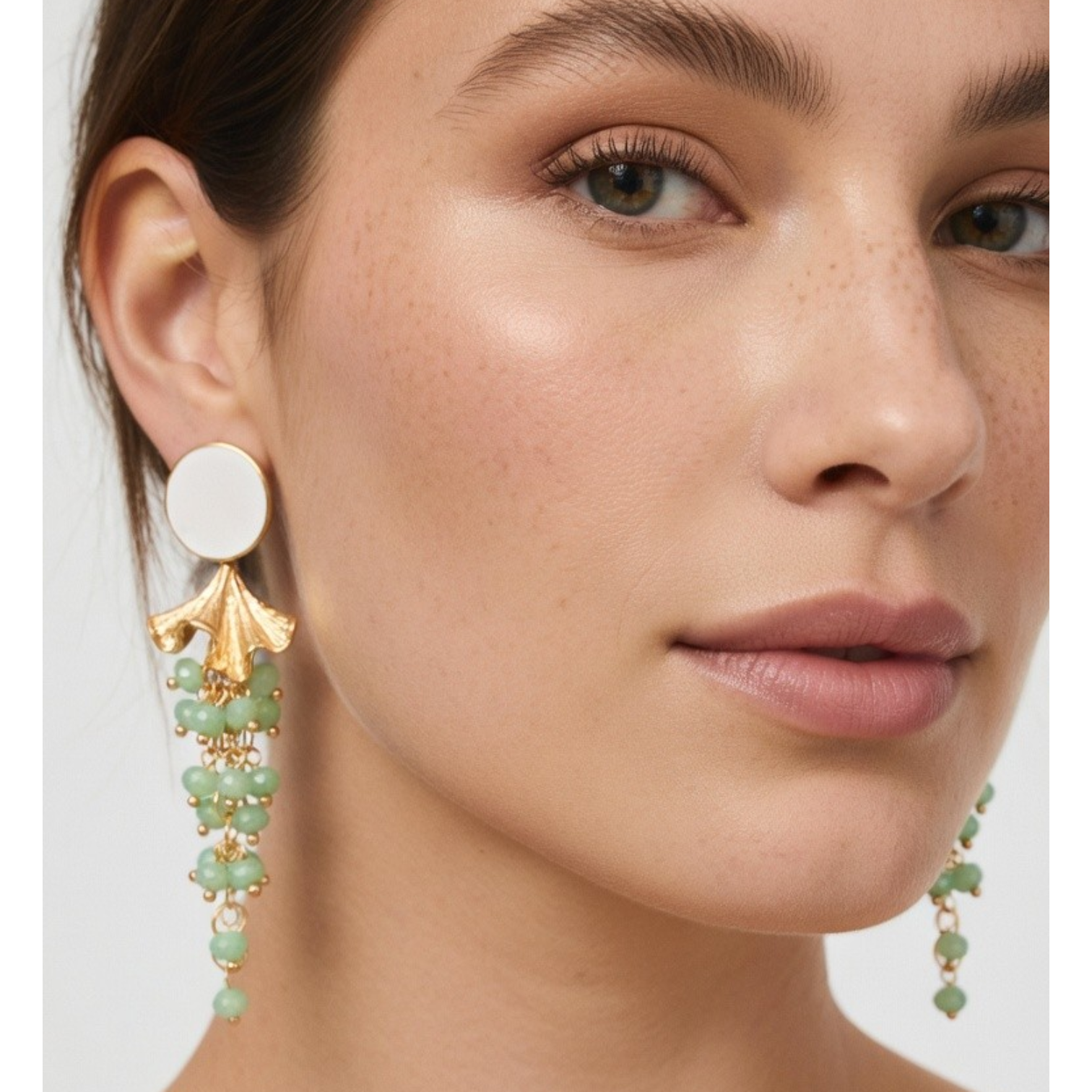 Pendientes Anselma - Azul verdoso