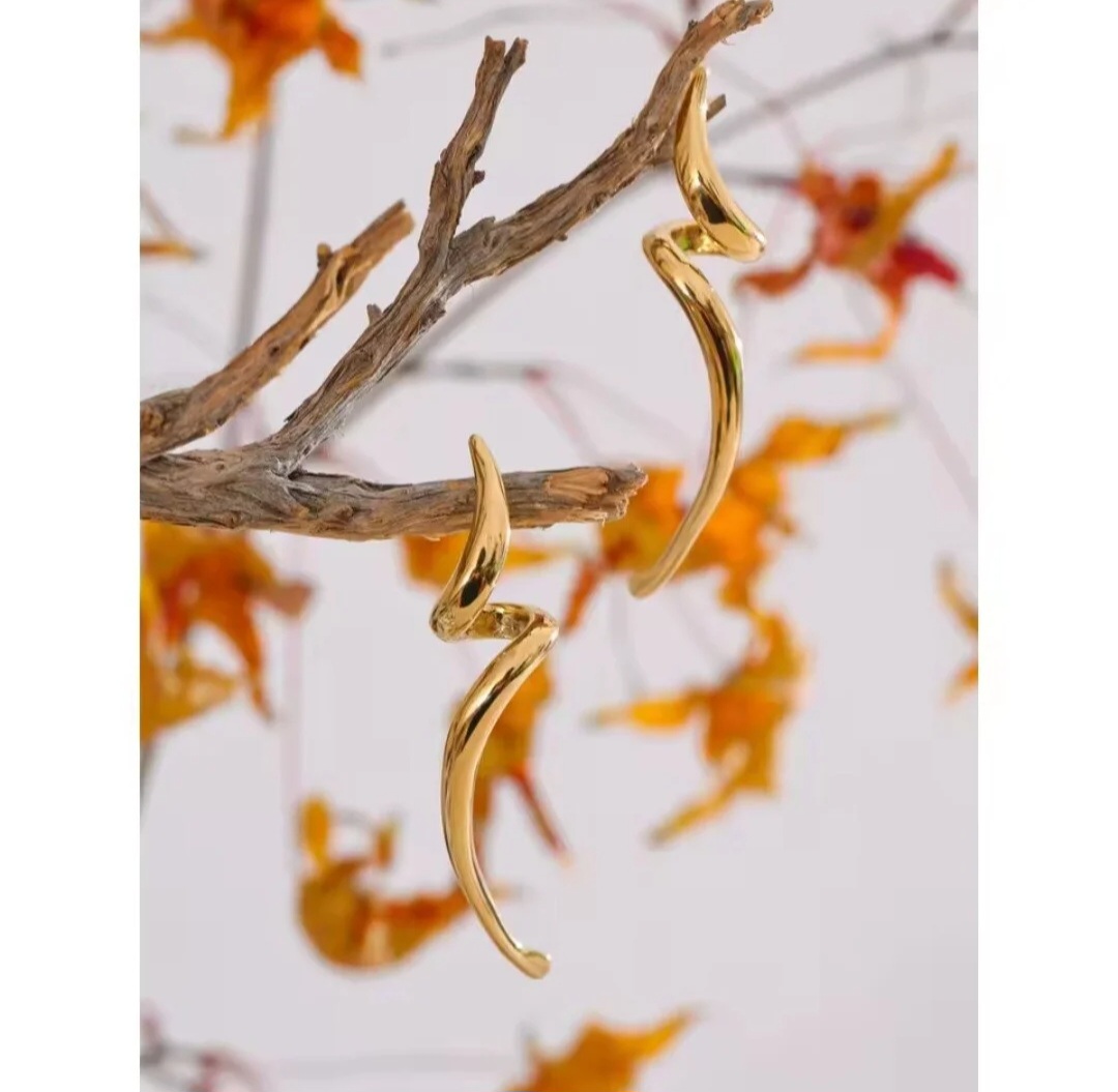 Pendientes Rayo - Dorados