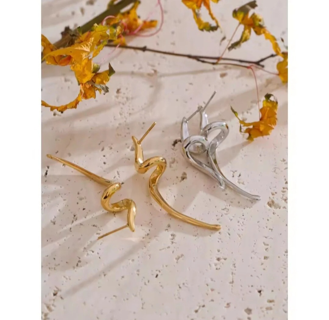 Pendientes Rayo - Plateados