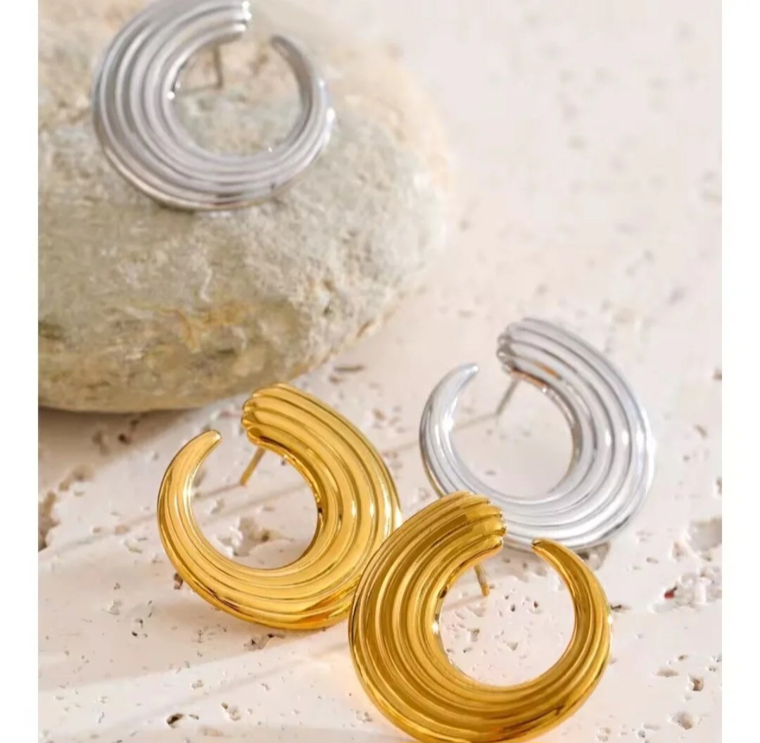 Pendientes Circuito - Plateados