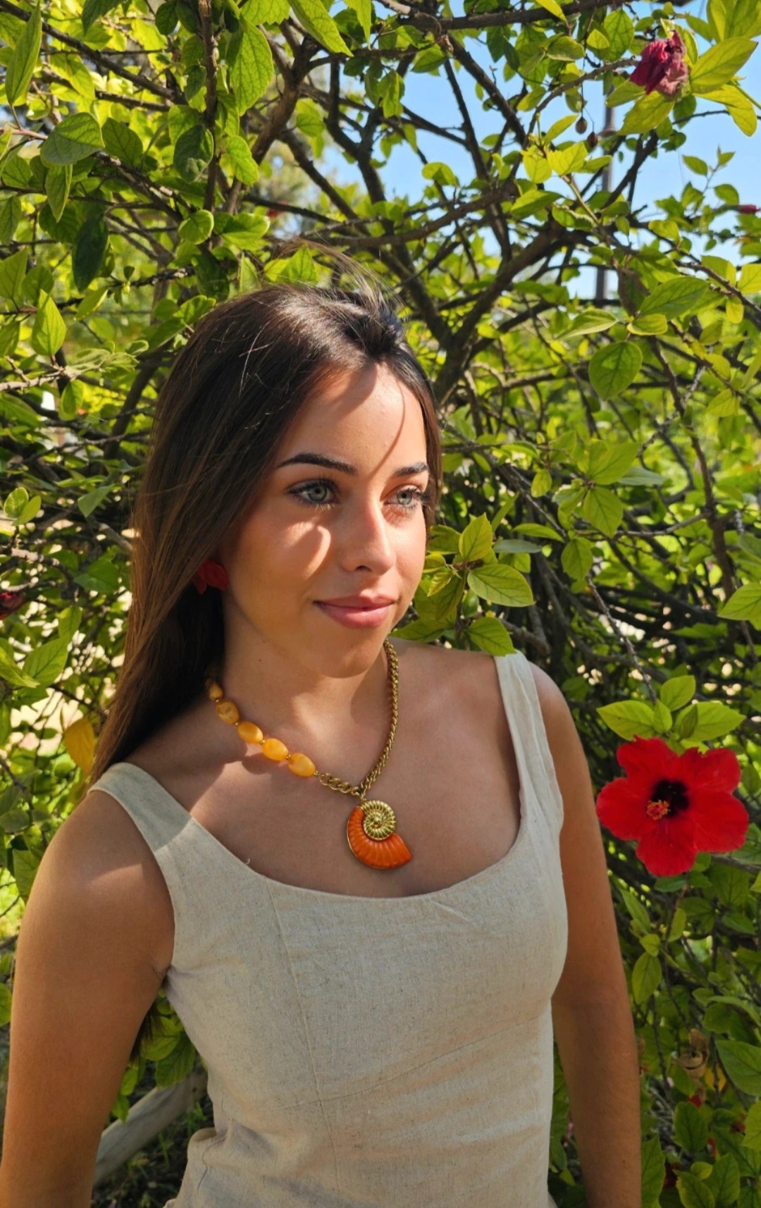 Collar Caracola - Naranja