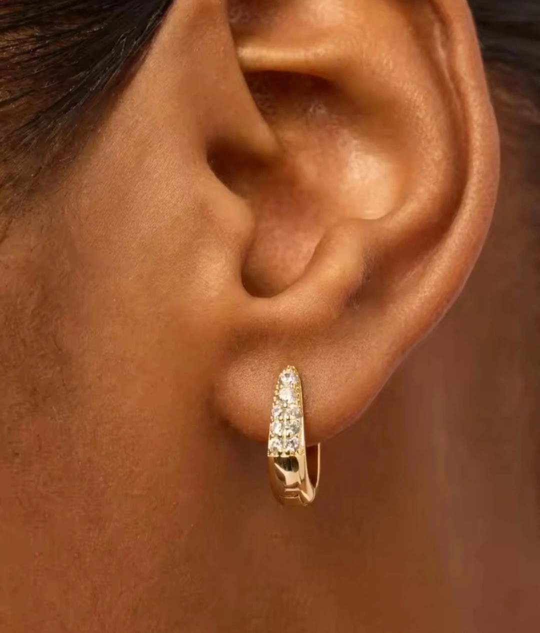 Pendientes Michelle Obama Dorados - Plata de Ley S925