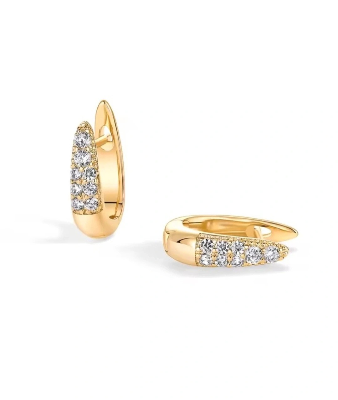 Pendientes Michelle Obama Dorados - Plata de Ley S925