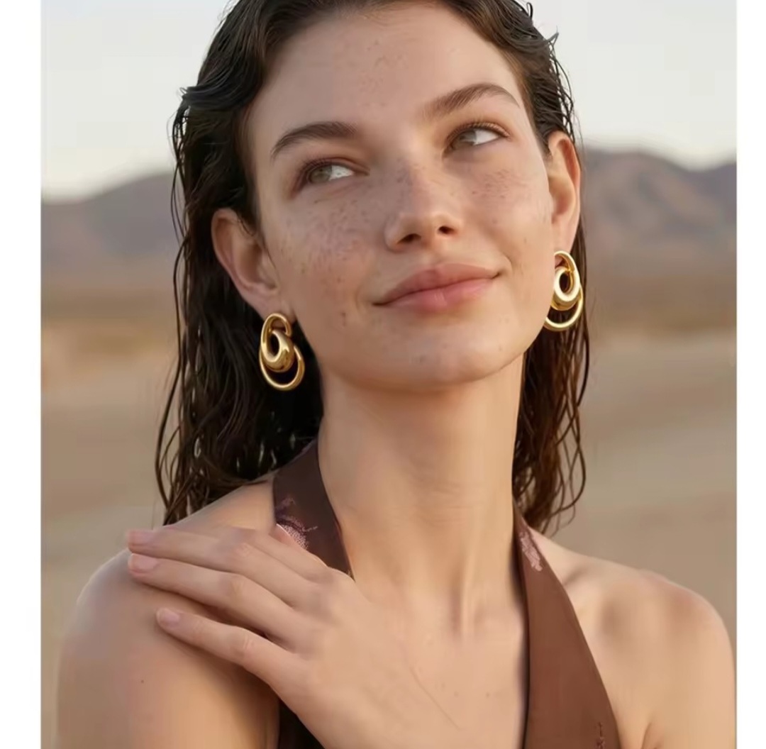 Pendientes Singapur - Dorados