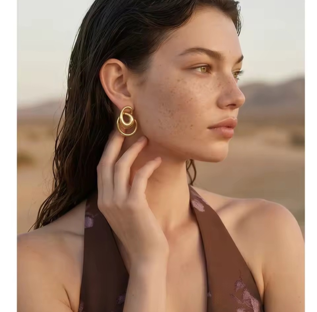 Pendientes Singapur - Dorados