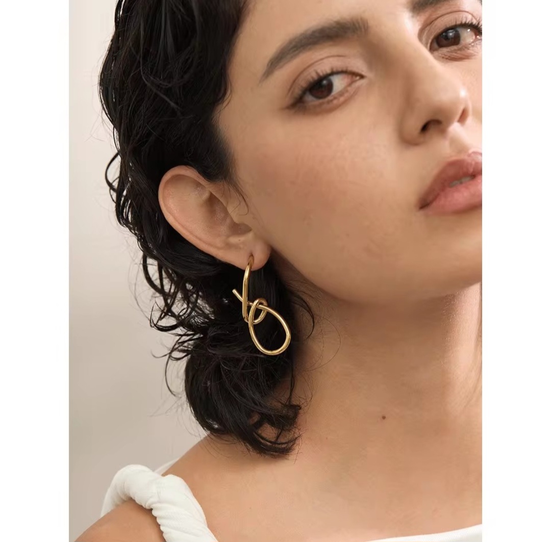 Pendientes Gotelé - Dorados