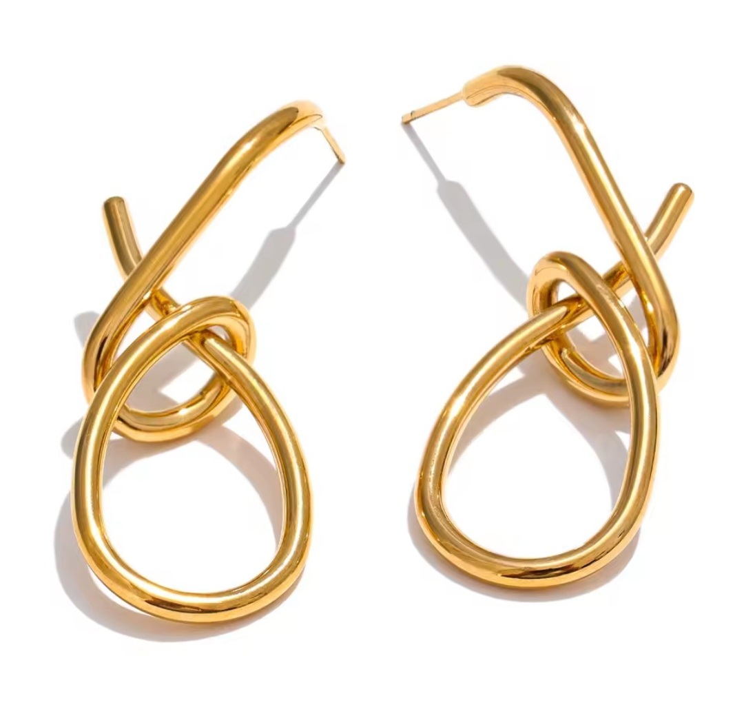 Pendientes Gotelé - Dorados