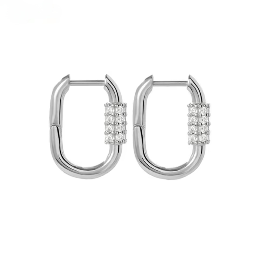Pendientes Liria - Plateados Plata de ley