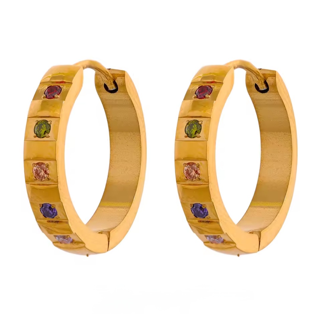 Aros Arcoiris - Dorados