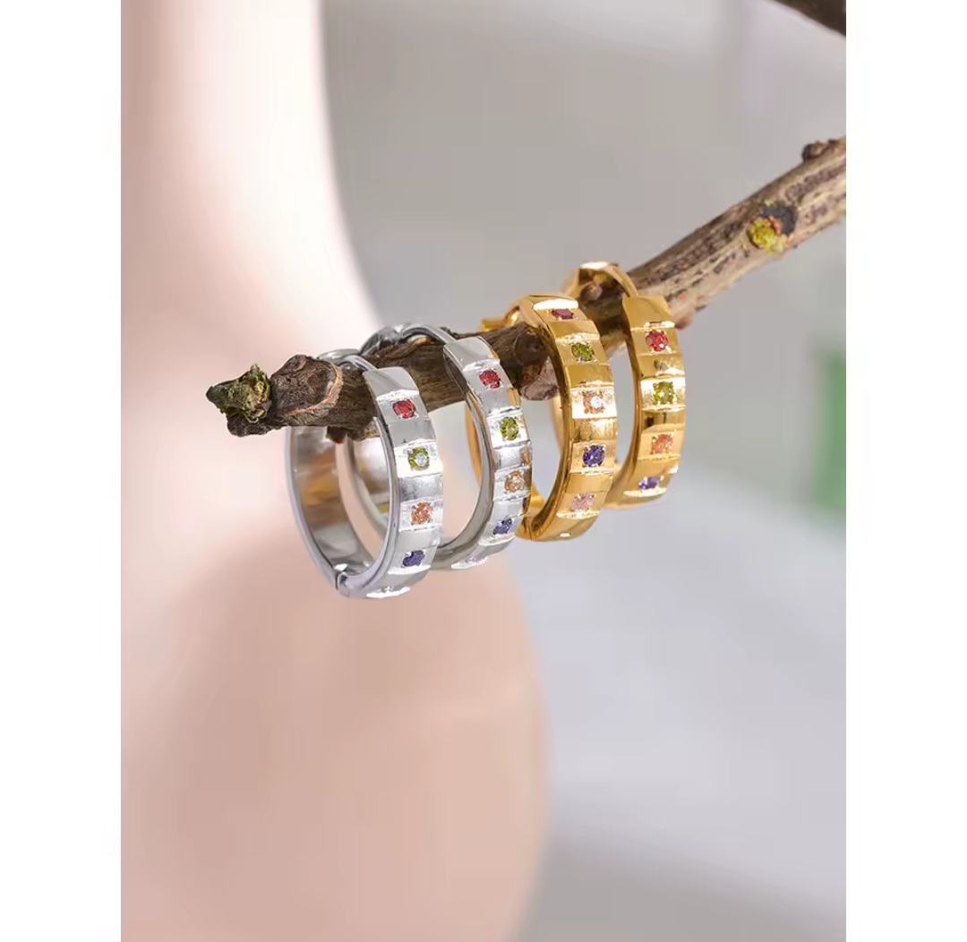 Aros Arcoiris - Dorados