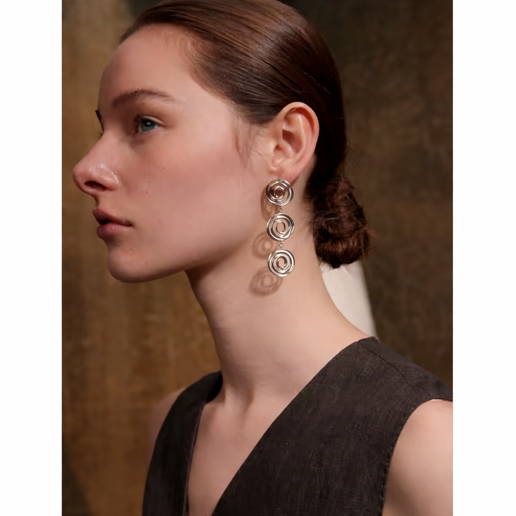 Pendientes Remolino - Plateados