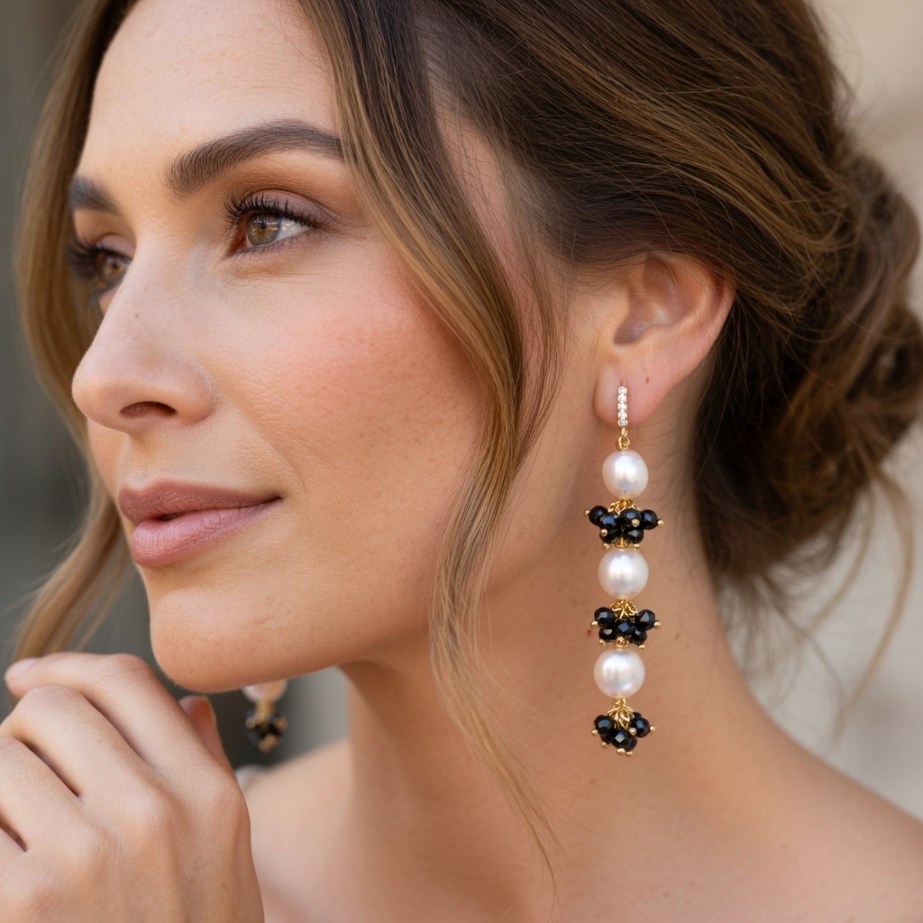 Pendientes Nazarena - Negros