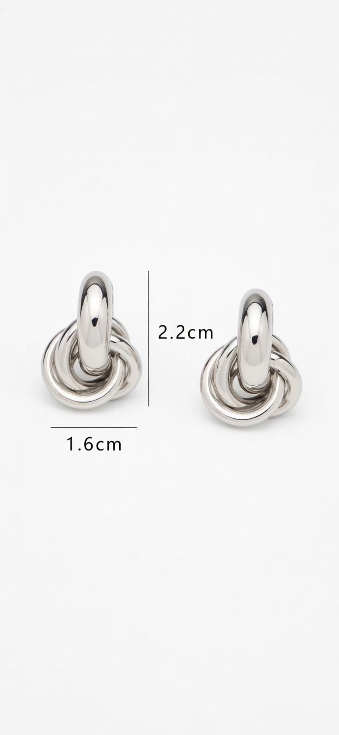 Pendientes Dinamismo - Plateados