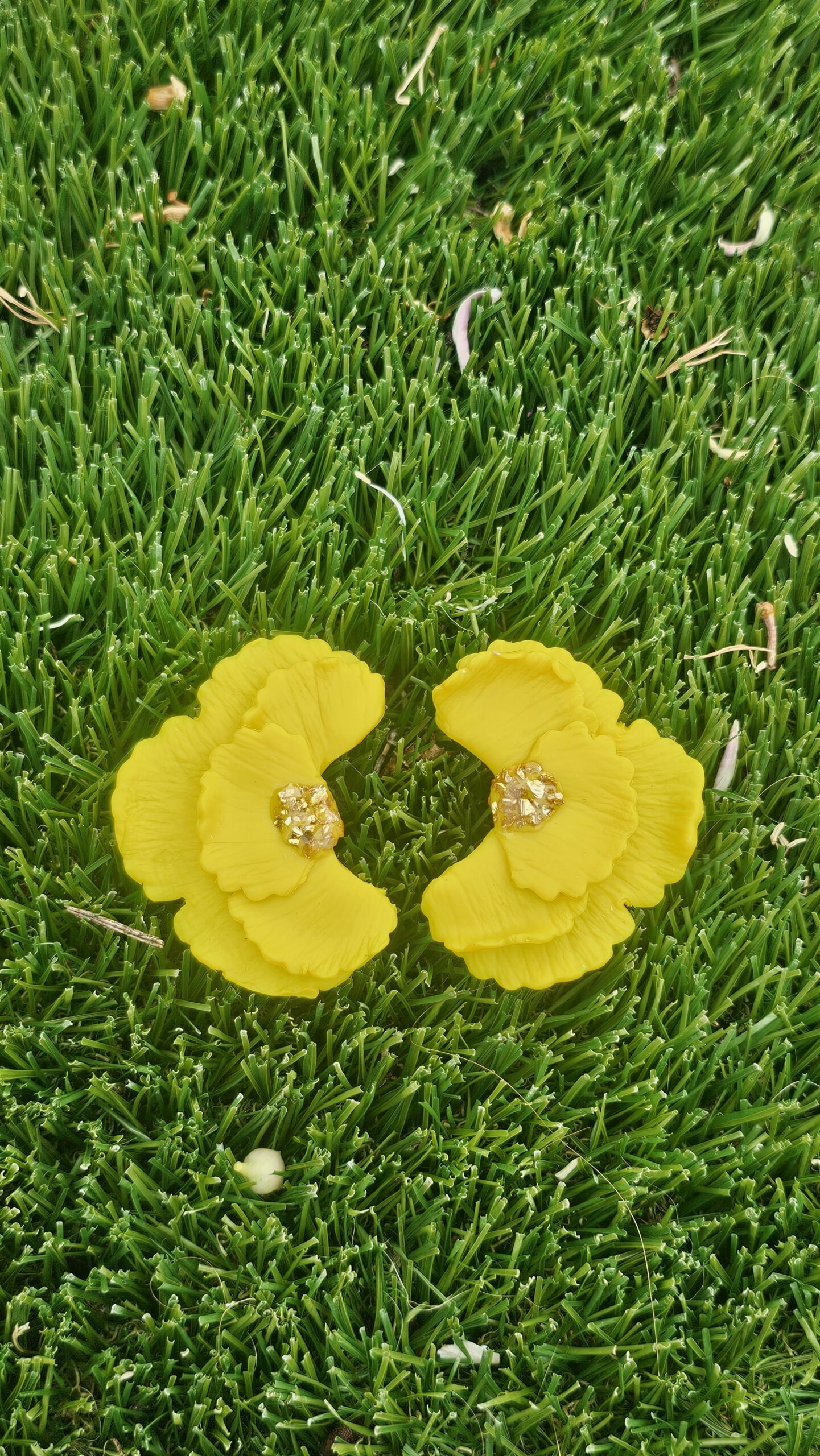 Pendientes Clavel - Amarillos