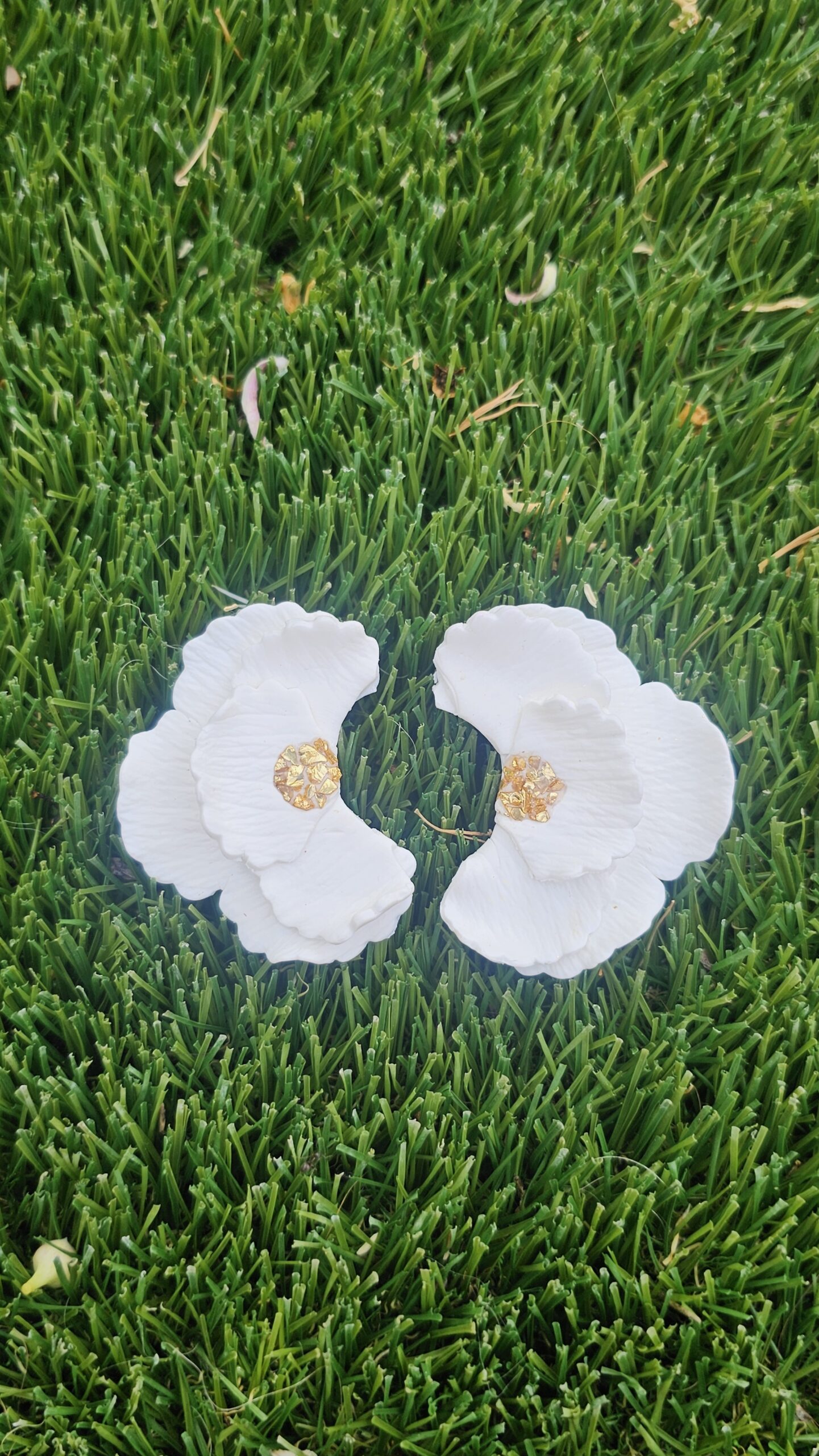 Pendientes Clavel - Blancos