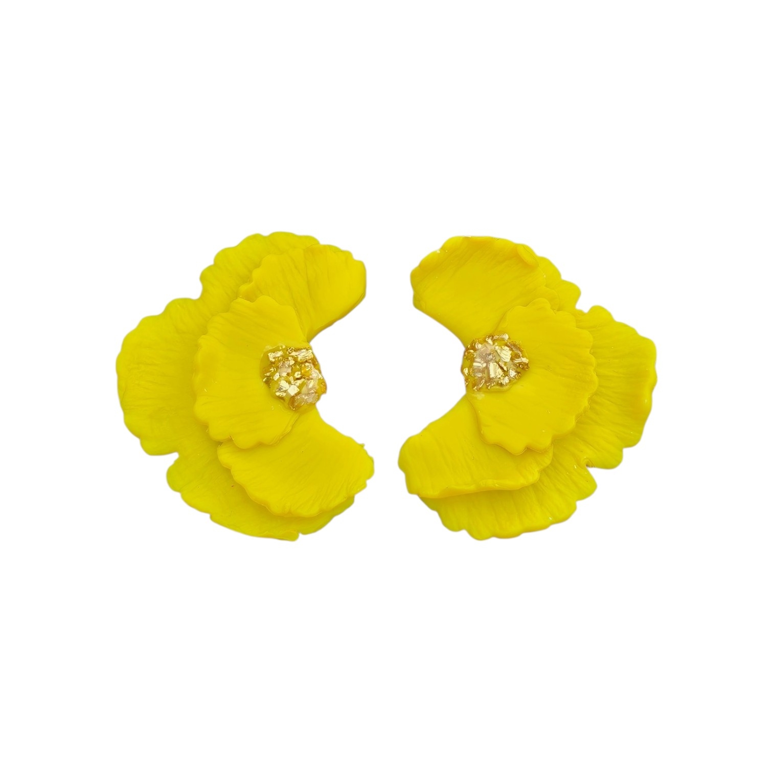 Pendientes Clavel - Amarillos