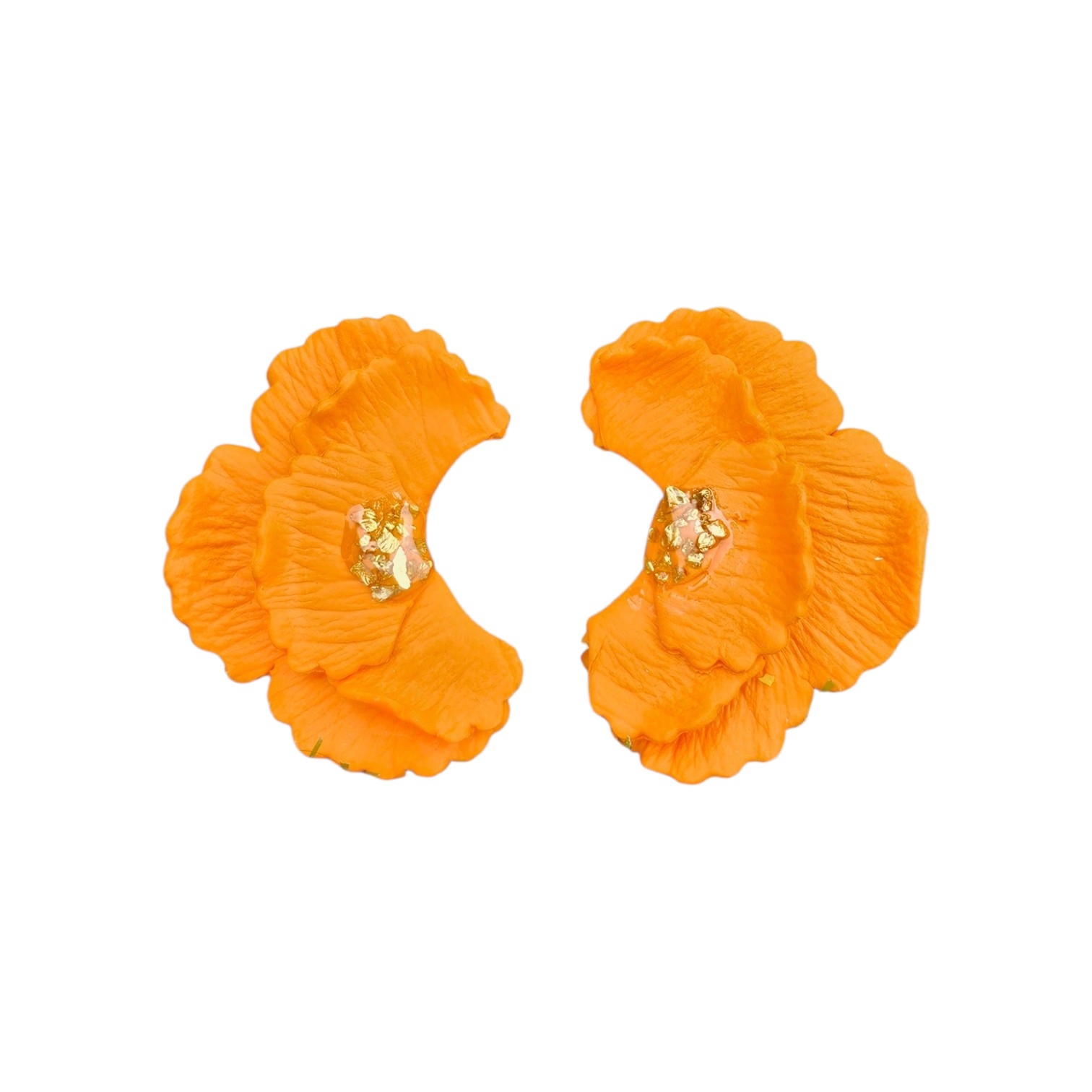 Pendientes Clavel - Naranjas