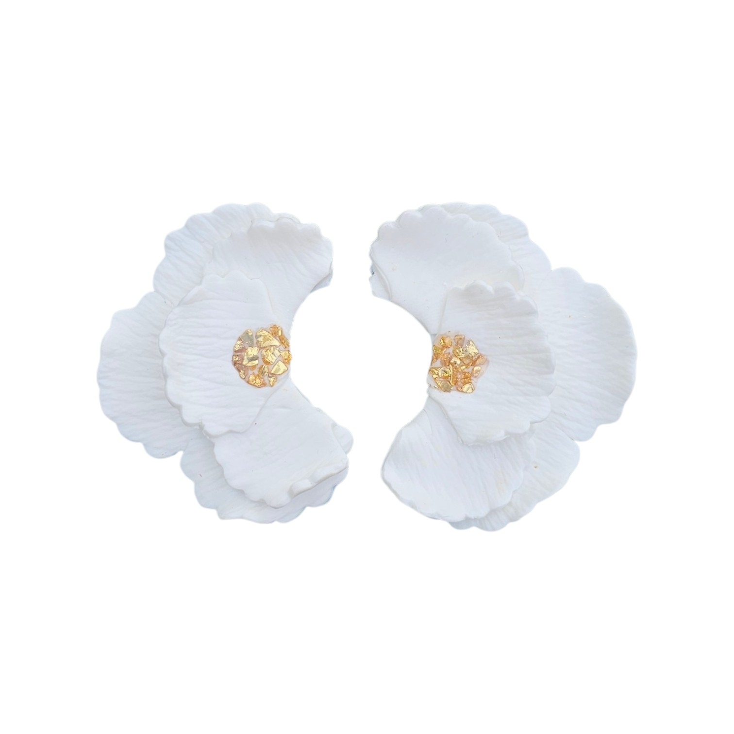 Pendientes Clavel - Blancos