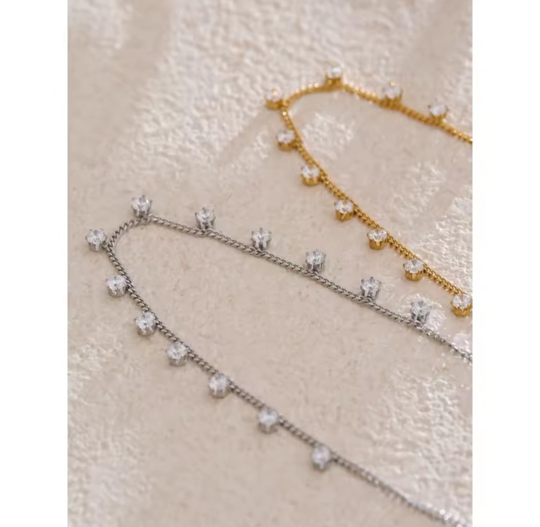 Collar Croché - Plateado