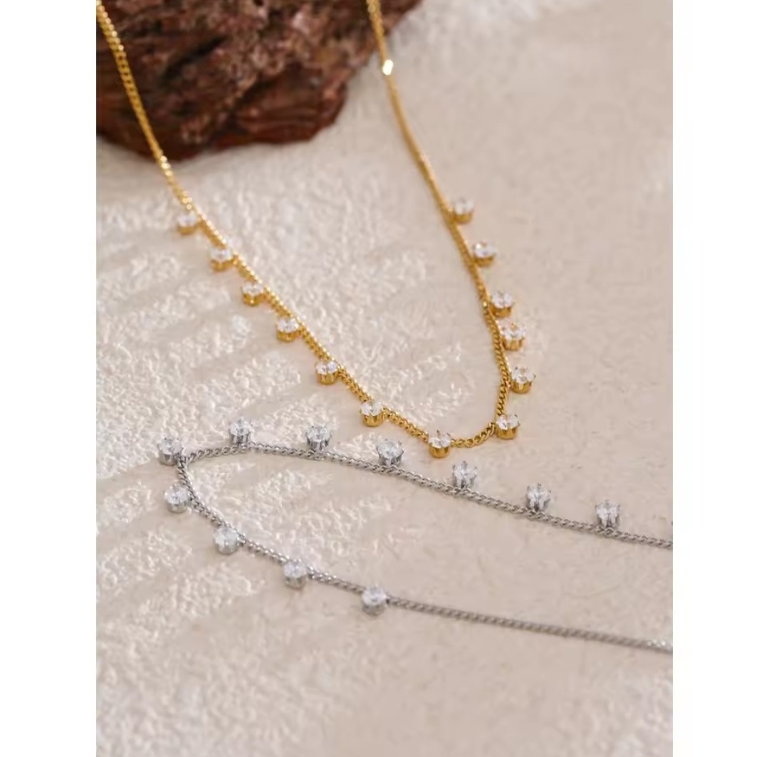 Collar Croché - Plateado