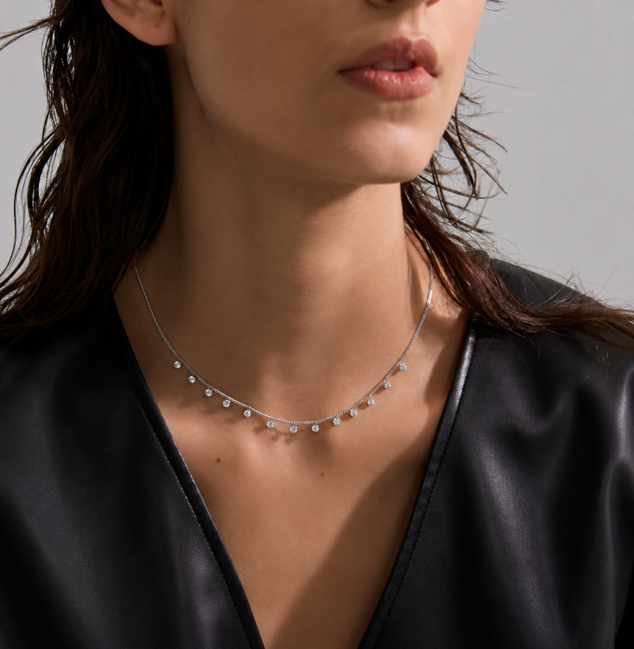 Collar Croché - Plateado
