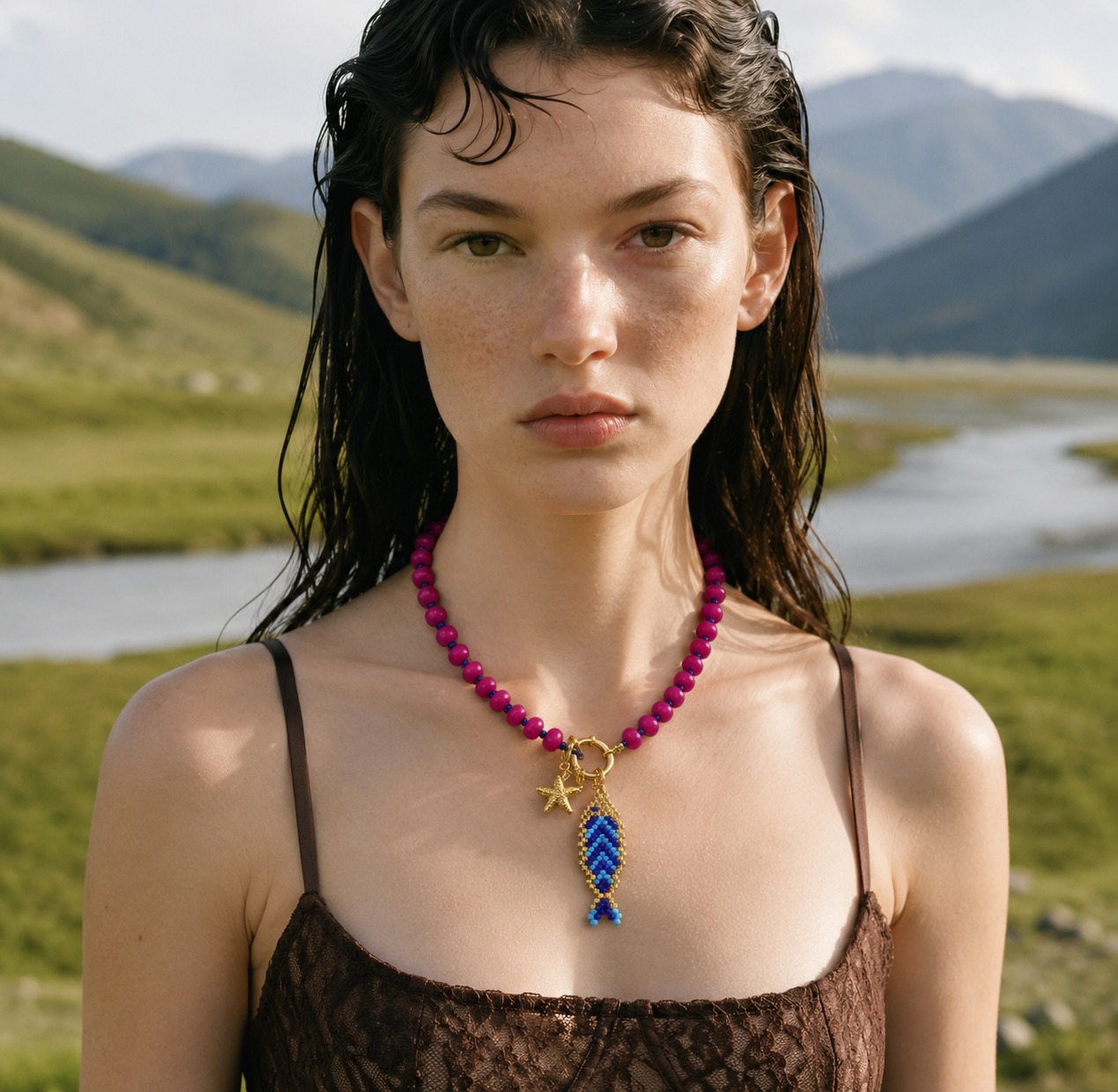 Collar Pescaito - Fucsia