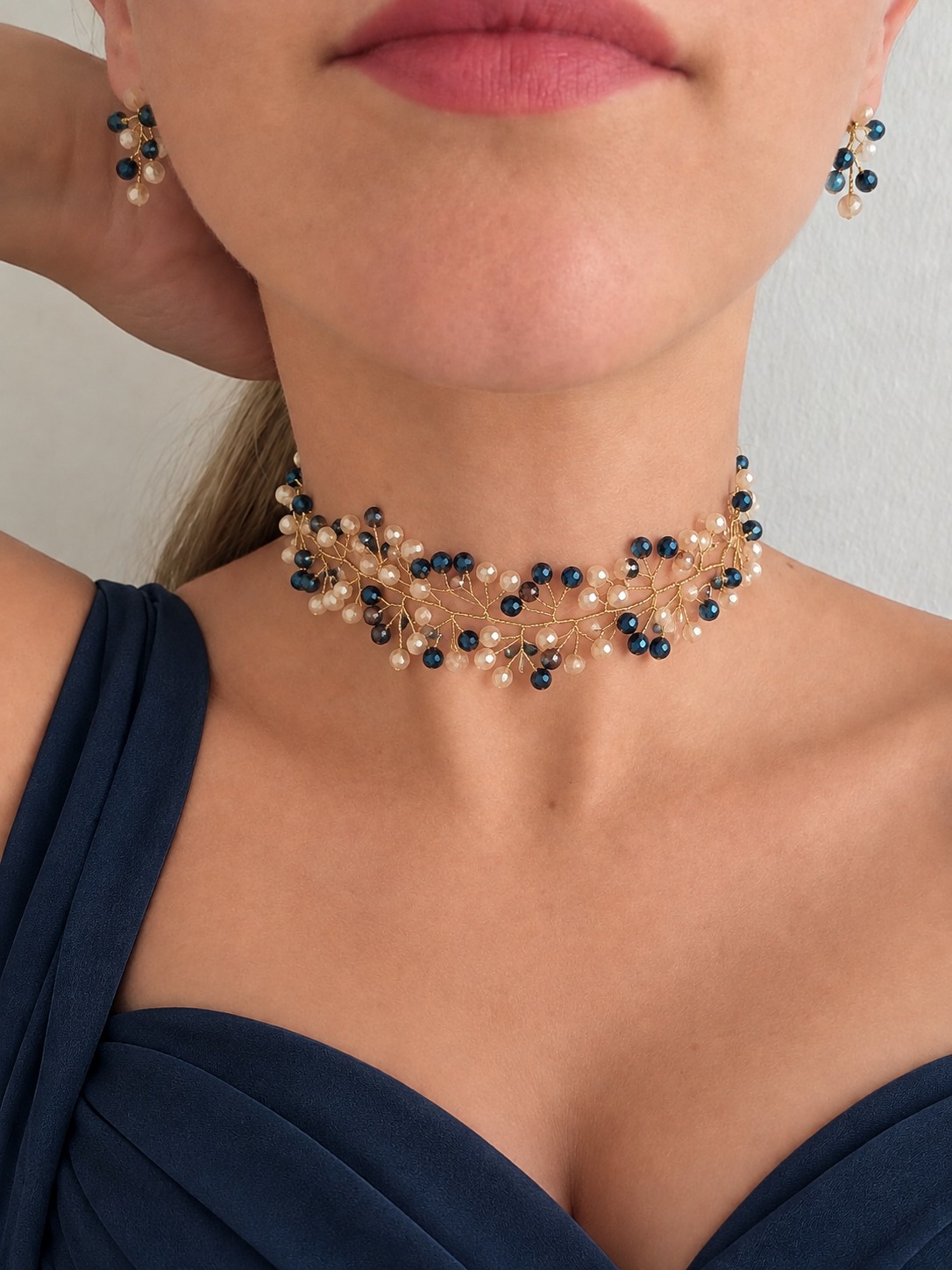 Choker Hilarión - Azul Oscuro