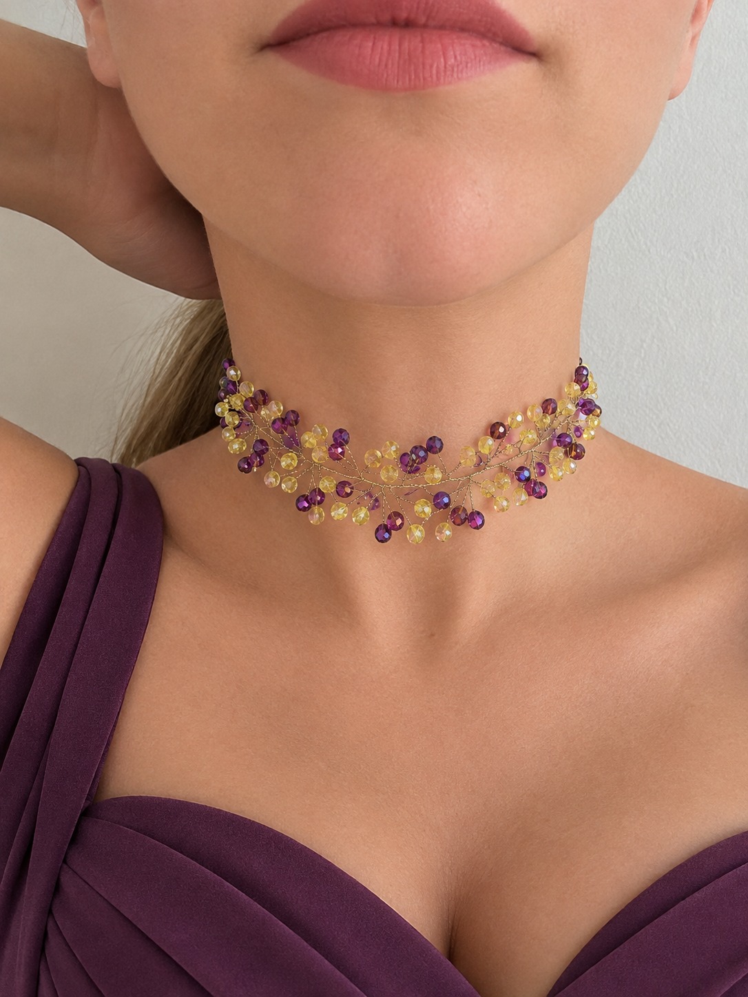 Choker Hilarión - Morado y Amarillo