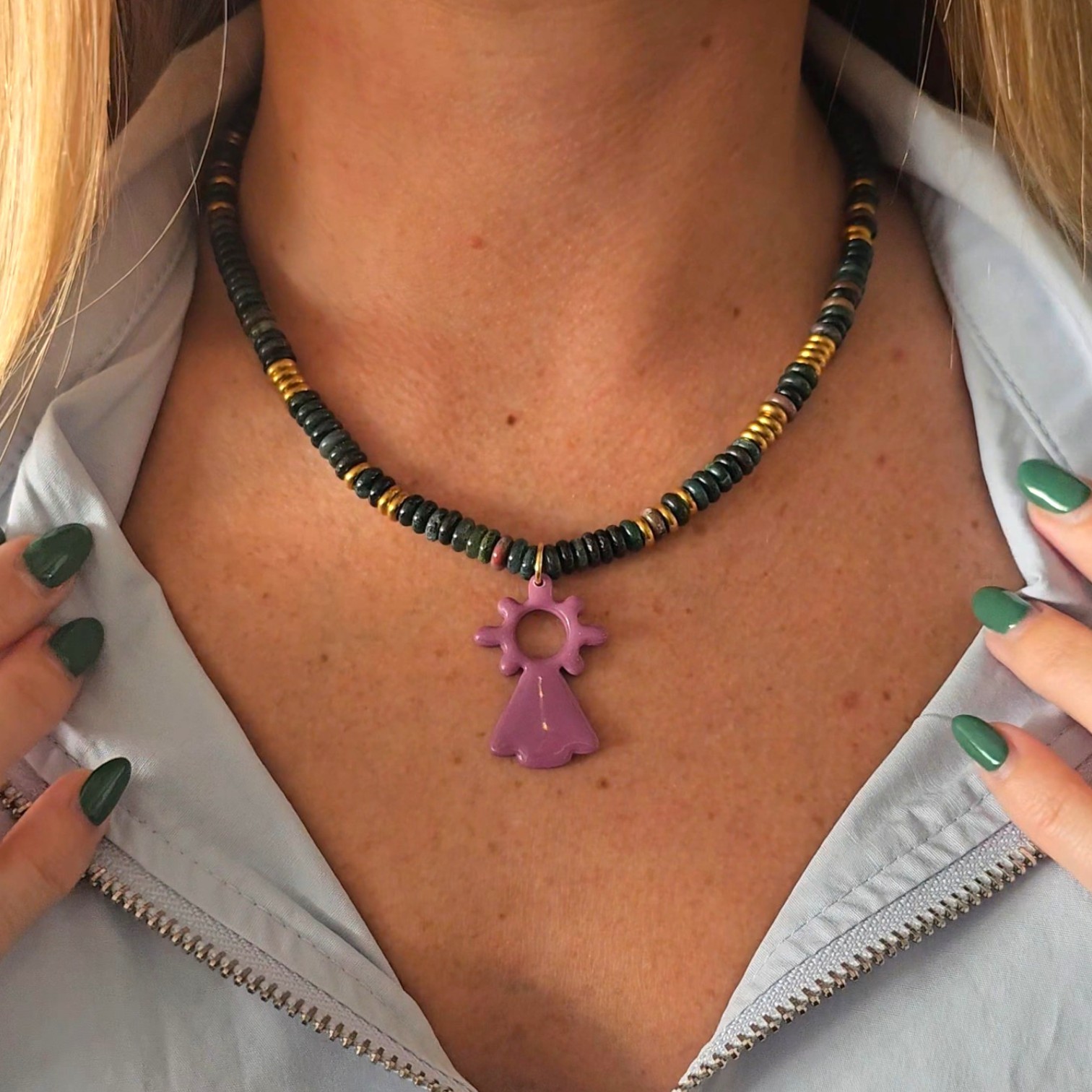 Collar La Pilarica - Malva