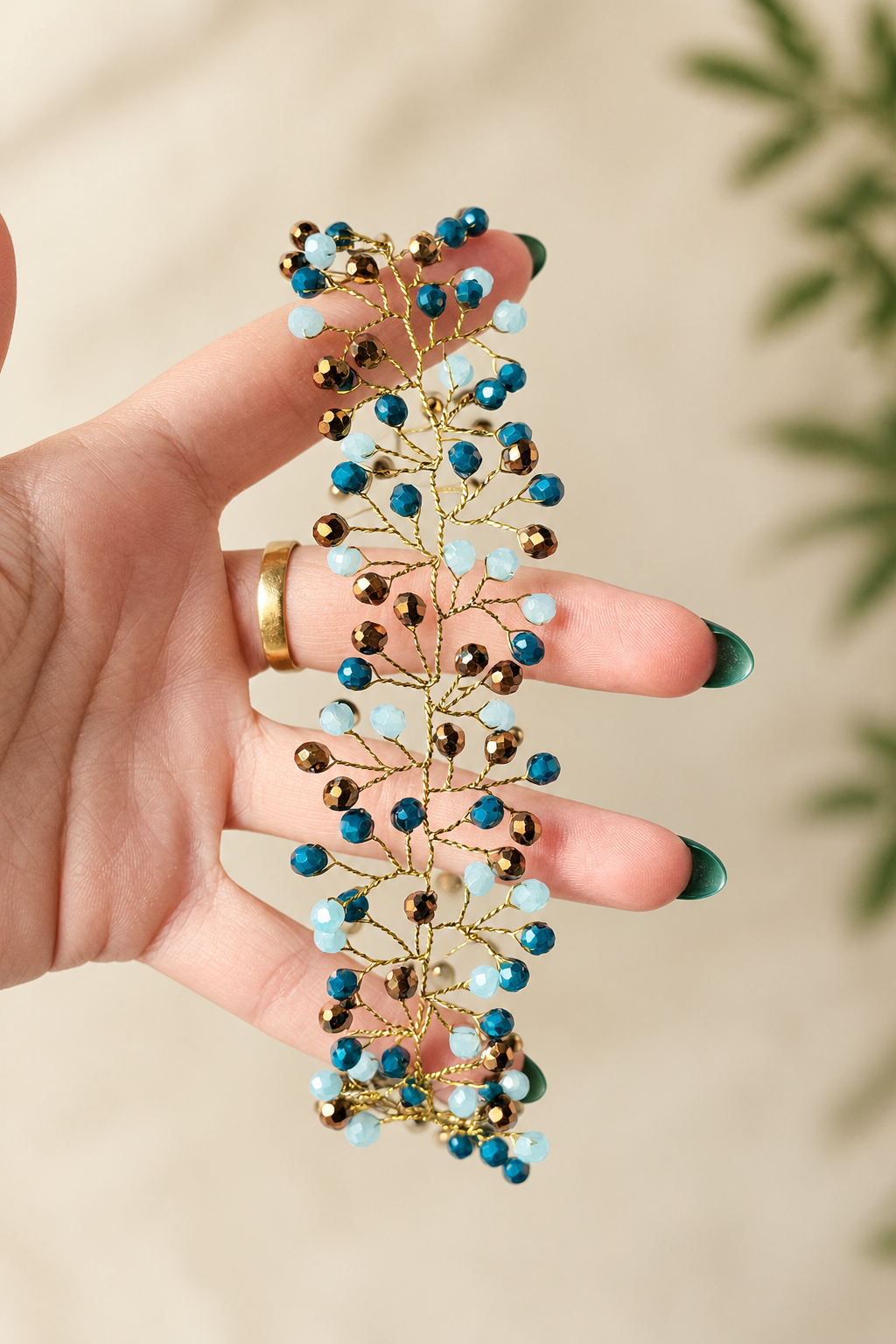 Choker Hilarión - Azules y Marrón